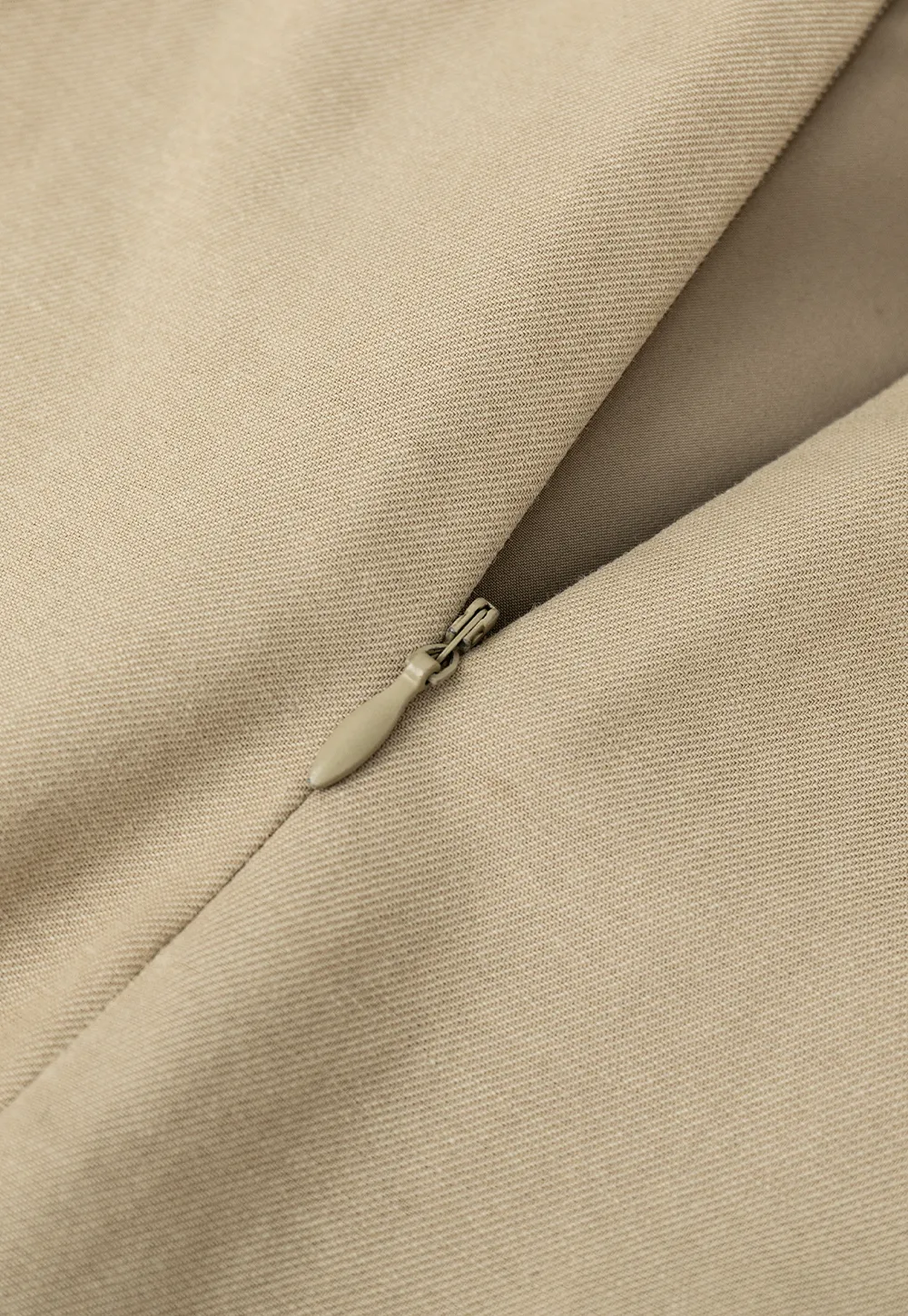 High Waist Pleated Knee Length Skirt