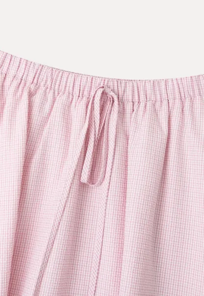 Jupe trapèze taille haute avec cordon de serrage à la taille