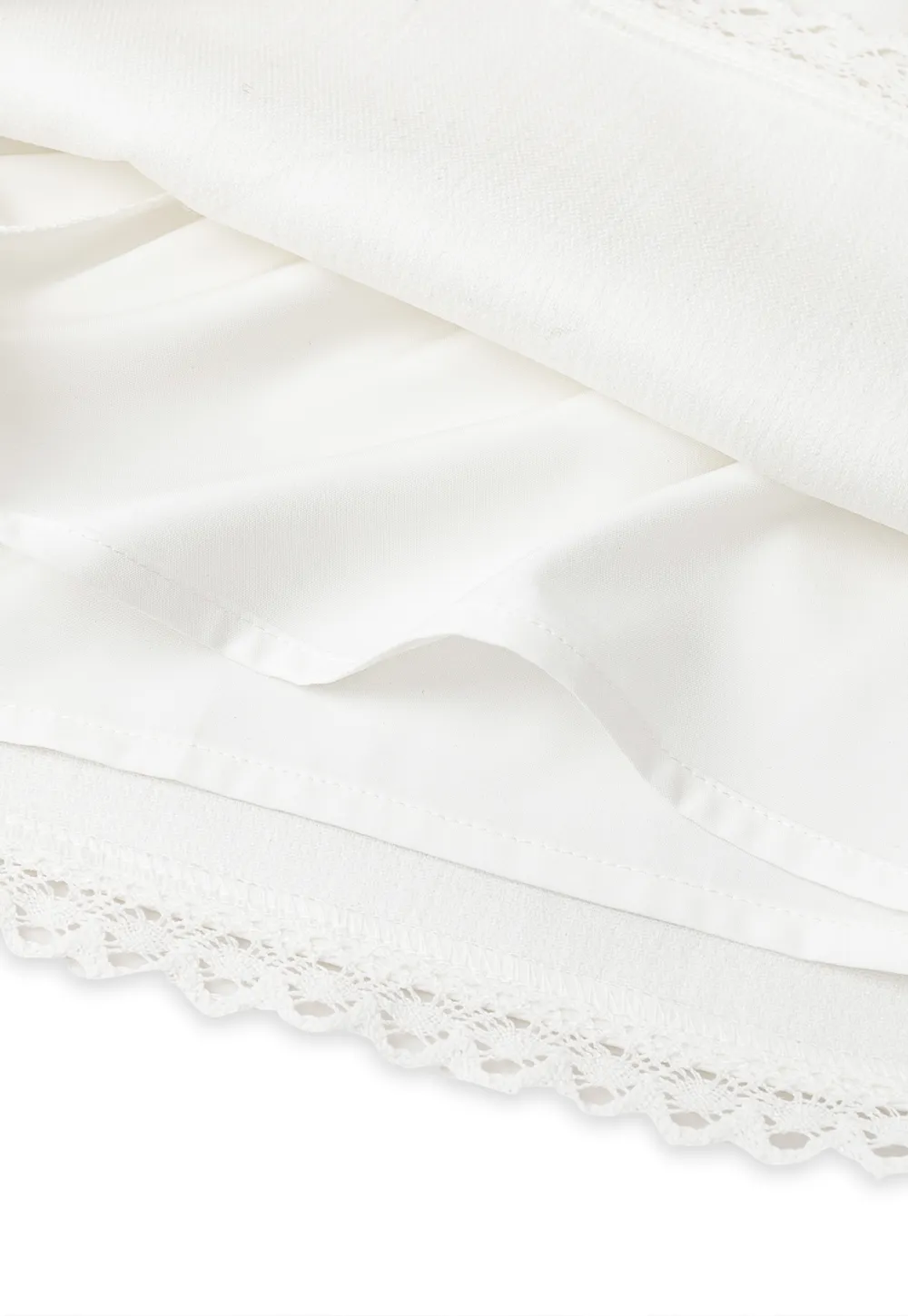 Lace Trim Mini Skirt
