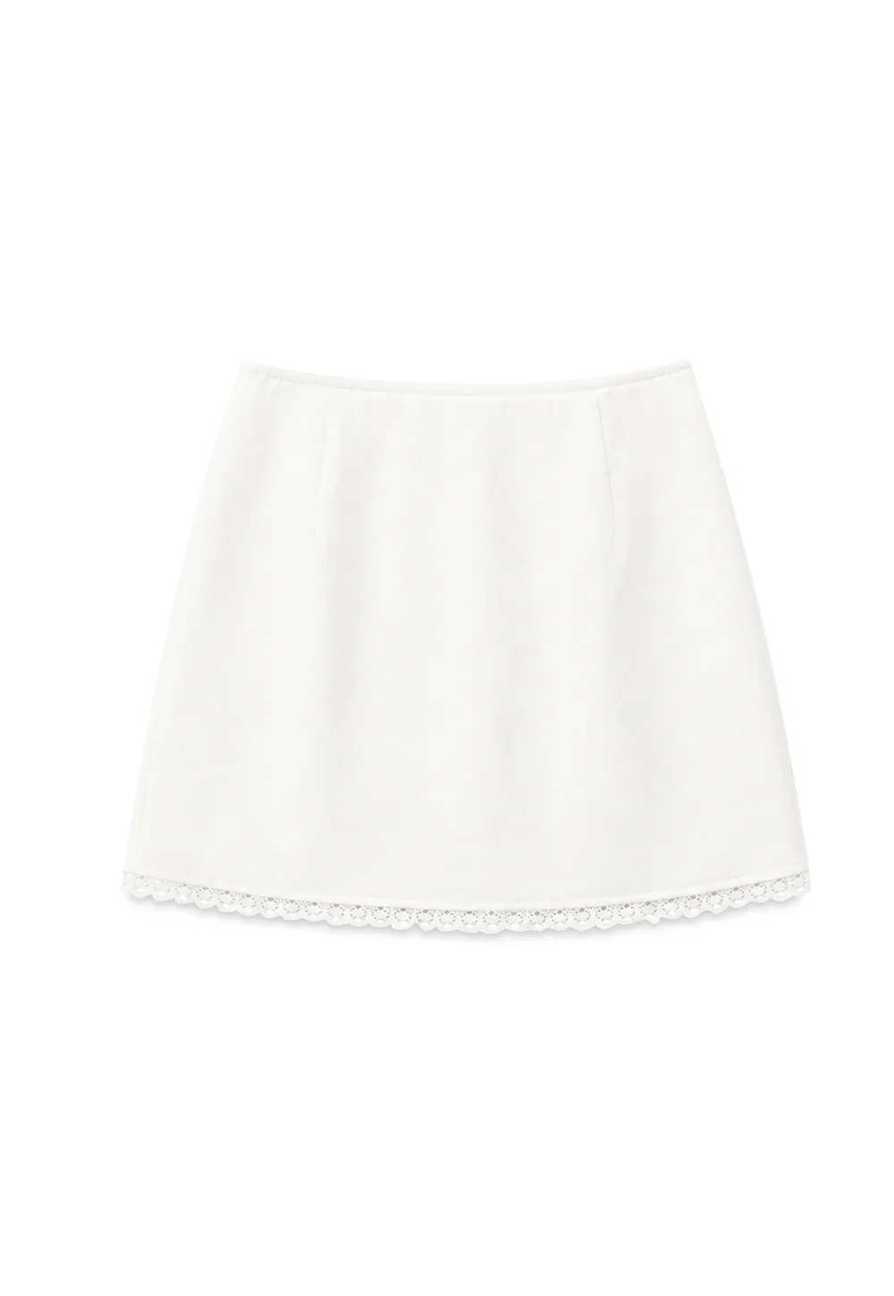 Lace Trim Mini Skirt