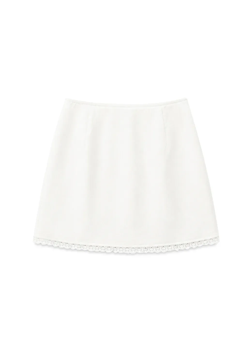 Lace Trim Mini Skirt