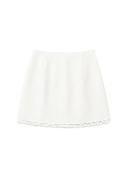 Lace Trim Mini Skirt