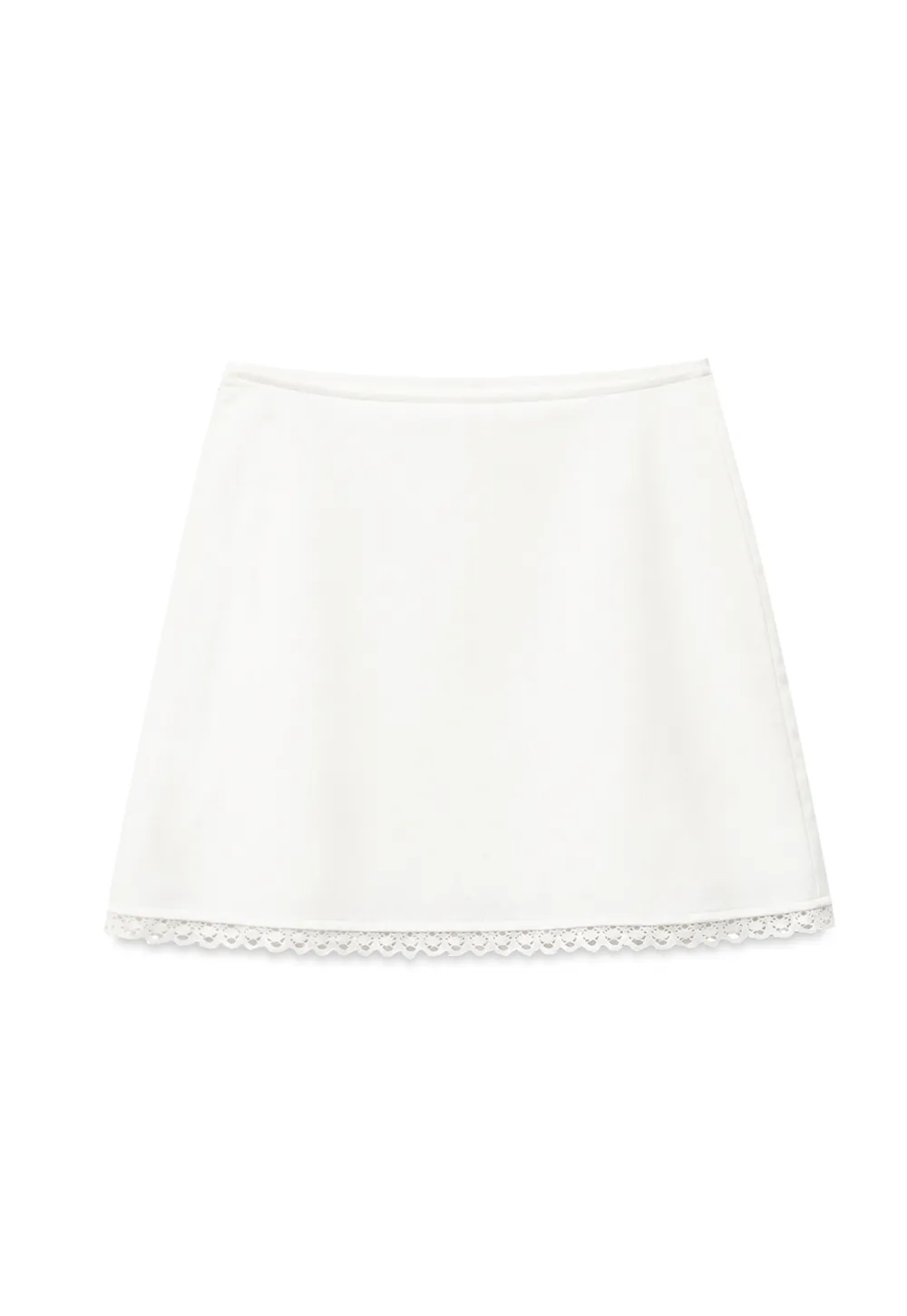 Lace Trim Mini Skirt