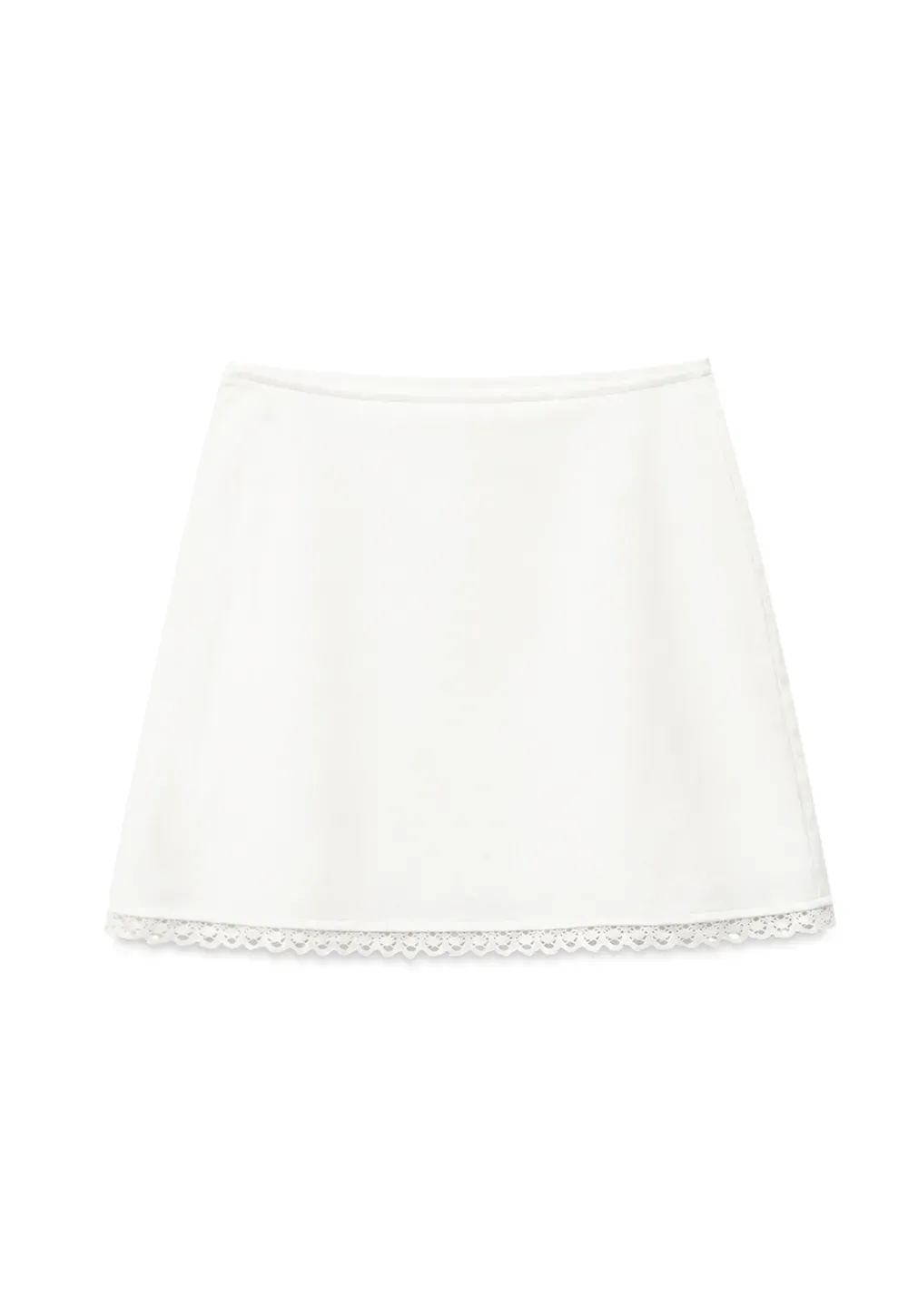 Lace Trim Mini Skirt