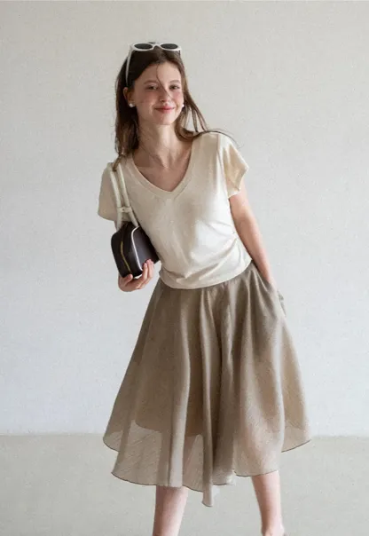 Layered A Line Skirt
