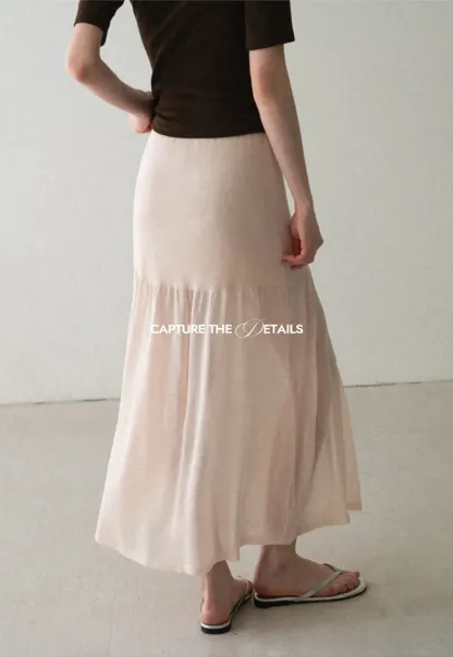 High Waist Asymmetric Hem Skirt