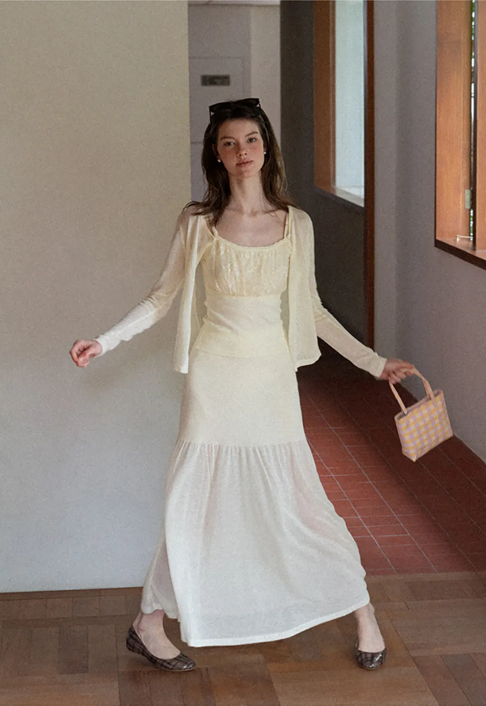 High Waist Asymmetric Hem Skirt