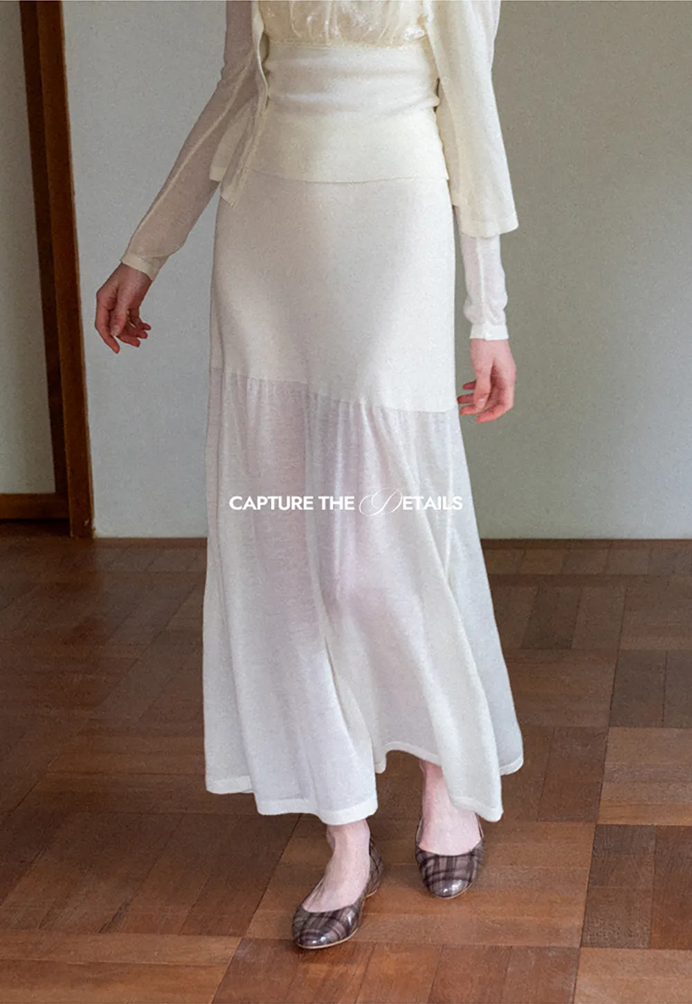 High Waist Asymmetric Hem Skirt