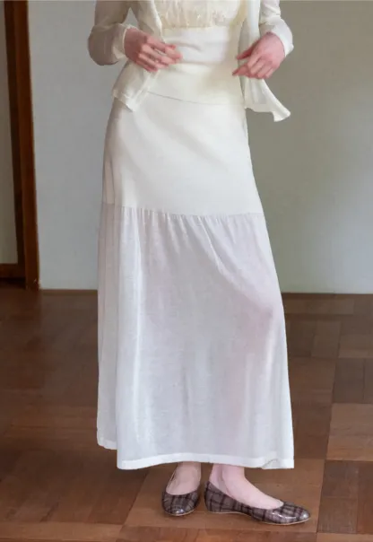 High Waist Asymmetric Hem Skirt