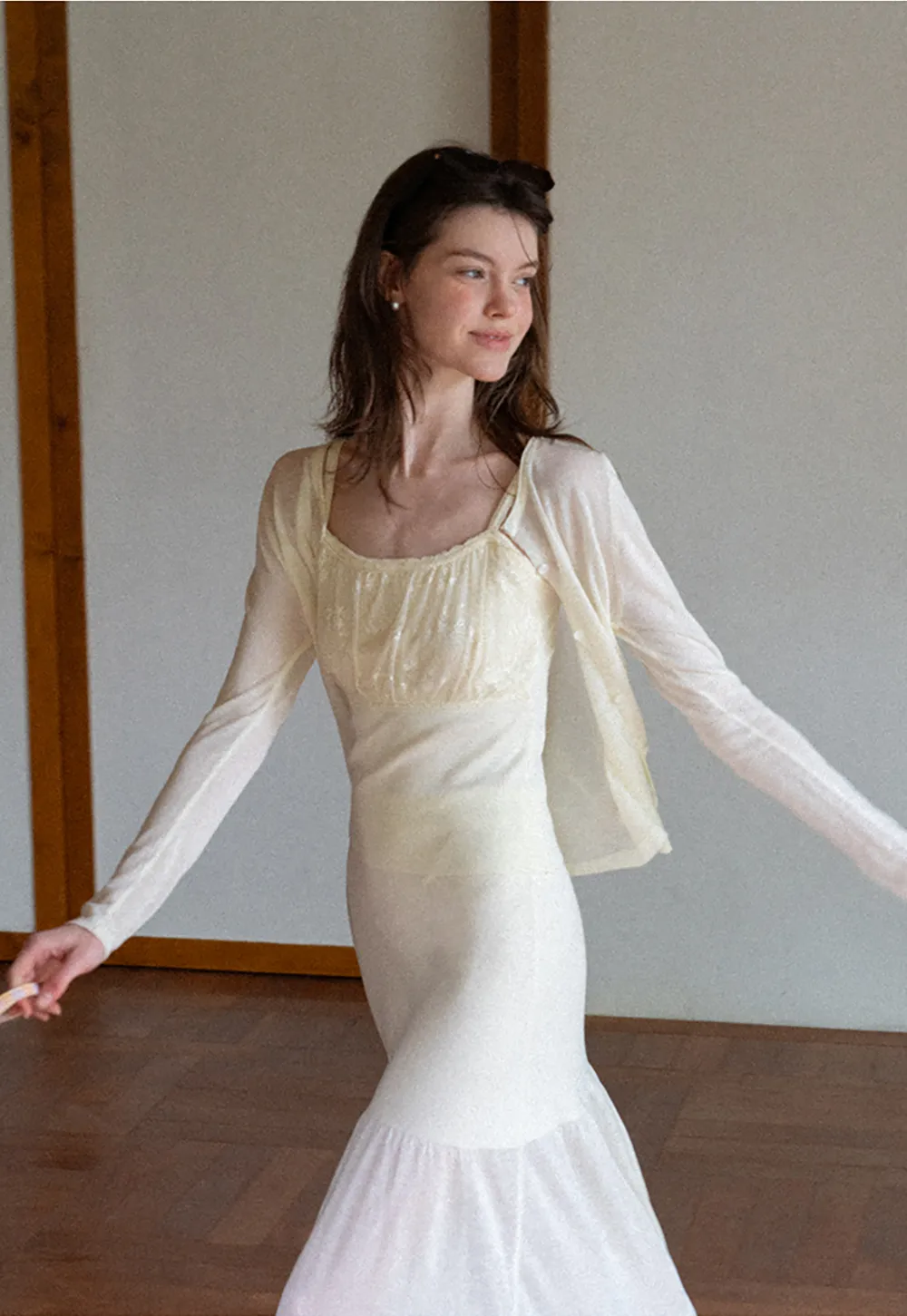 High Waist Asymmetric Hem Skirt