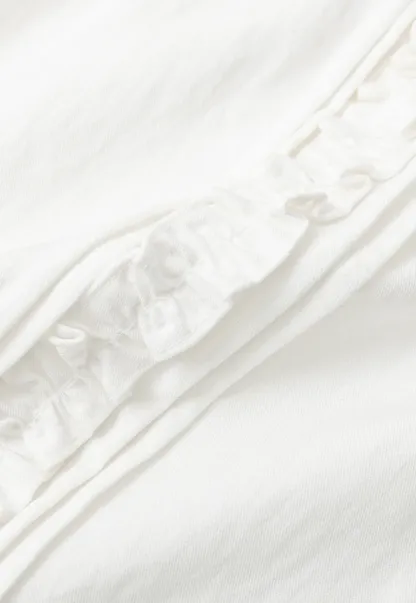 Lace Trim Drawstring A Line Skirt