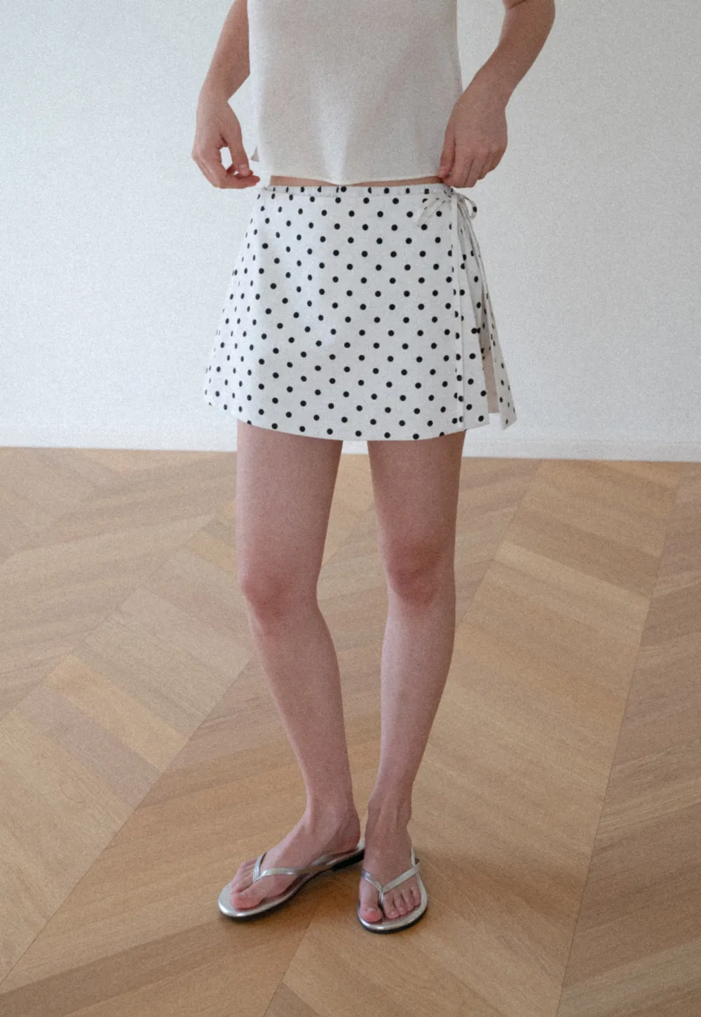 Polka Dot Wrap Skirt