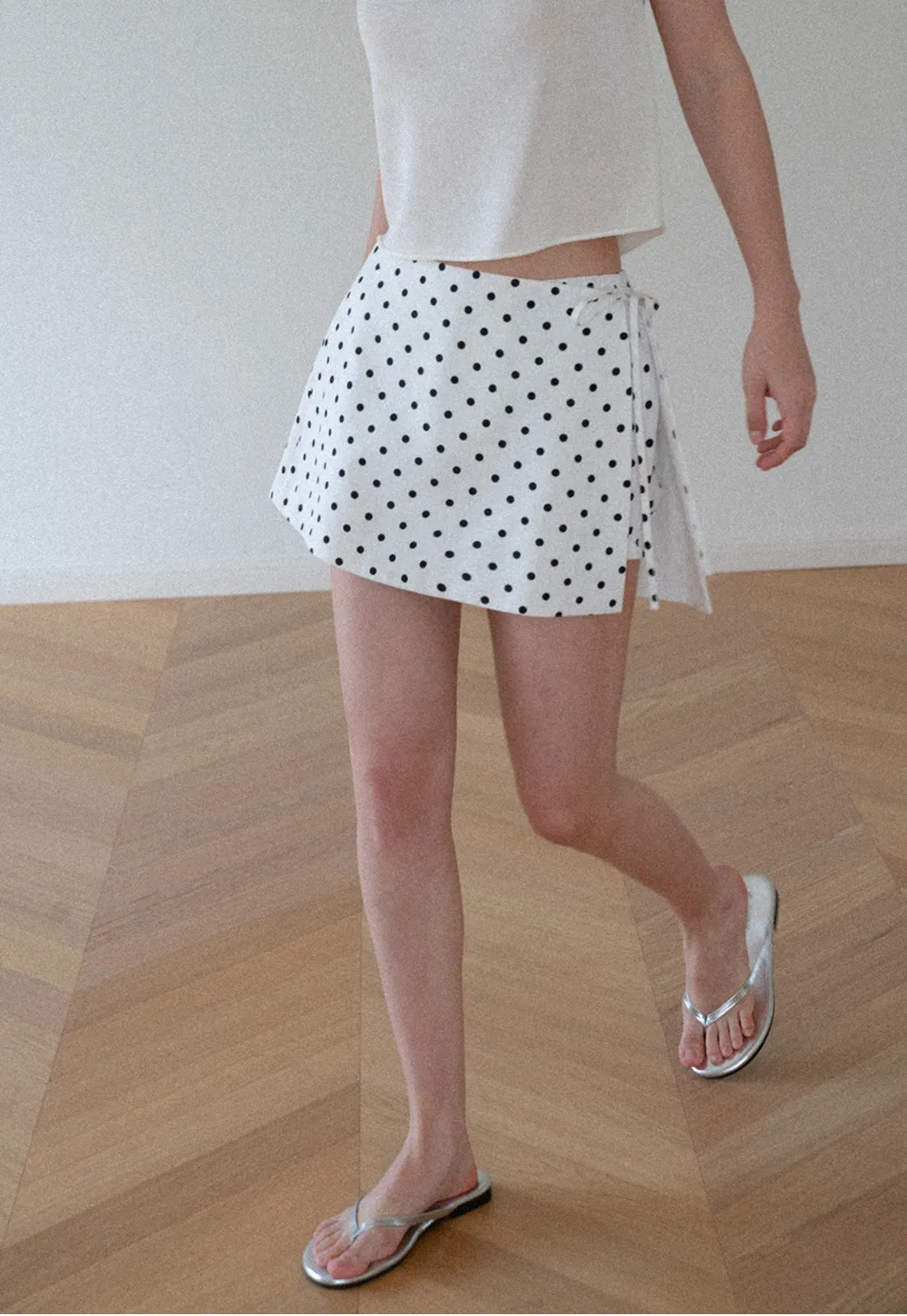 Polka Dot Wrap Skirt