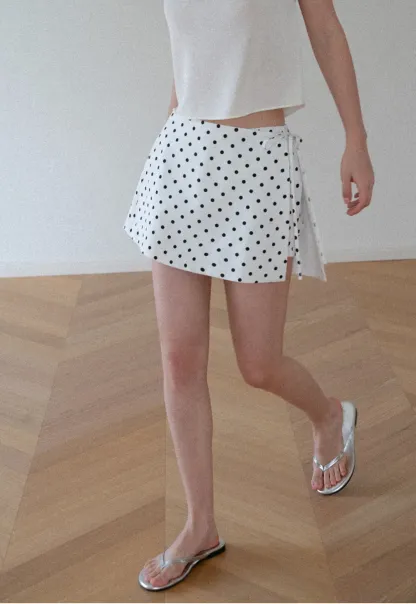 Polka Dot Wrap Skirt