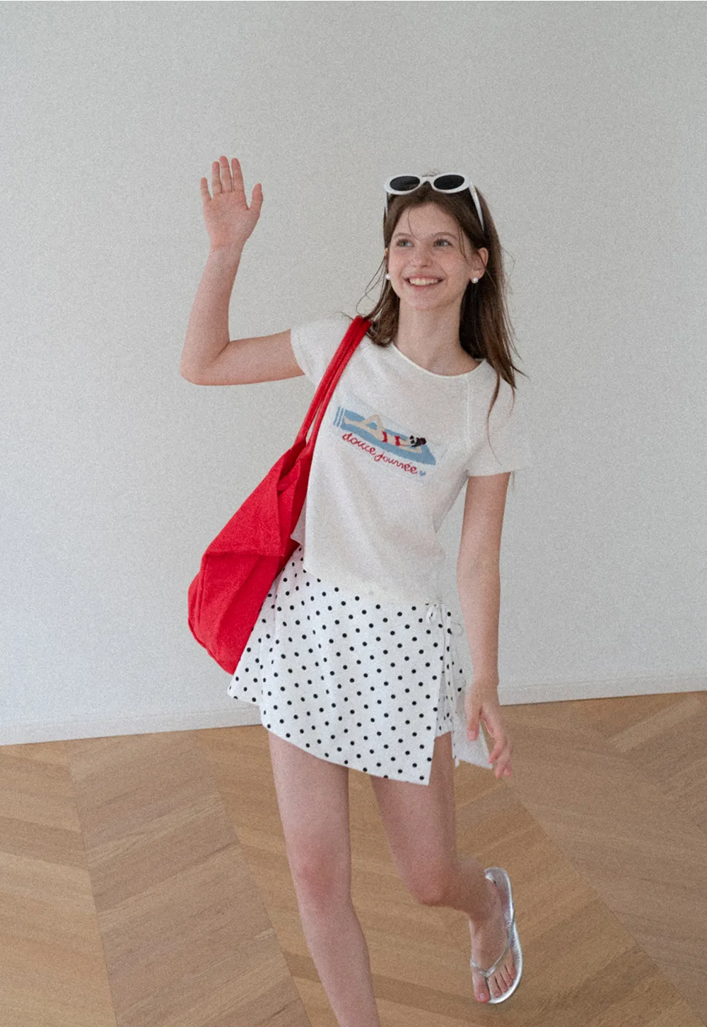 Polka Dot Wrap Skirt