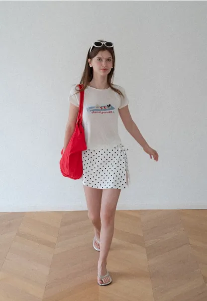 Polka Dot Wrap Skirt