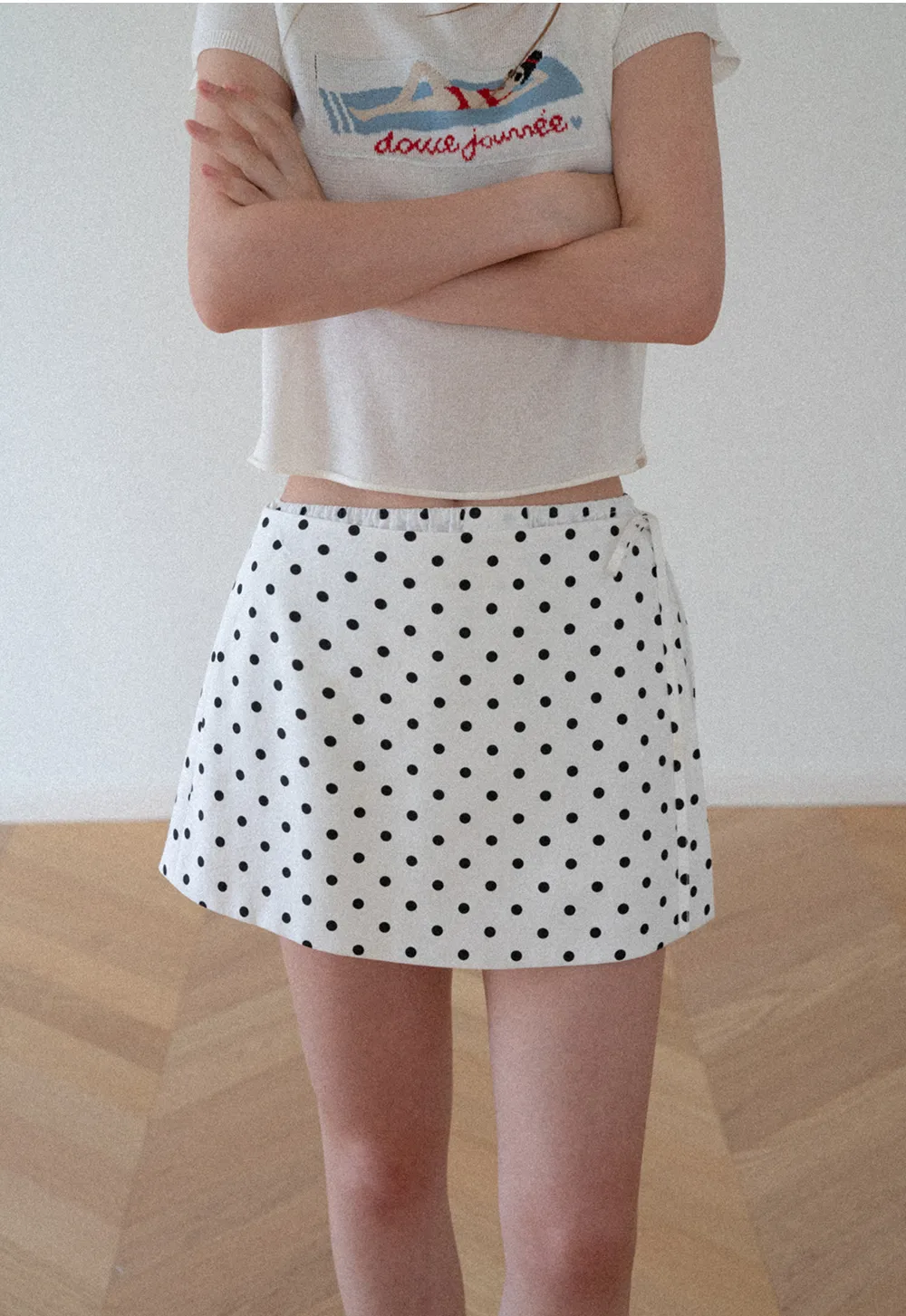 Polka Dot Wrap Skirt