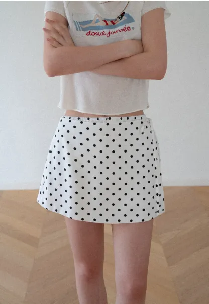 Polka Dot Wrap Skirt
