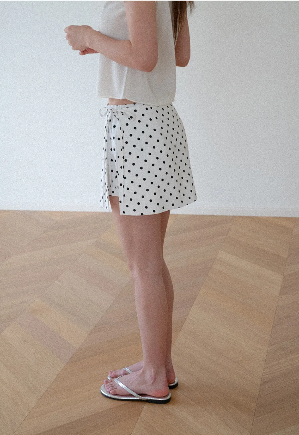 Polka Dot Wrap Skirt