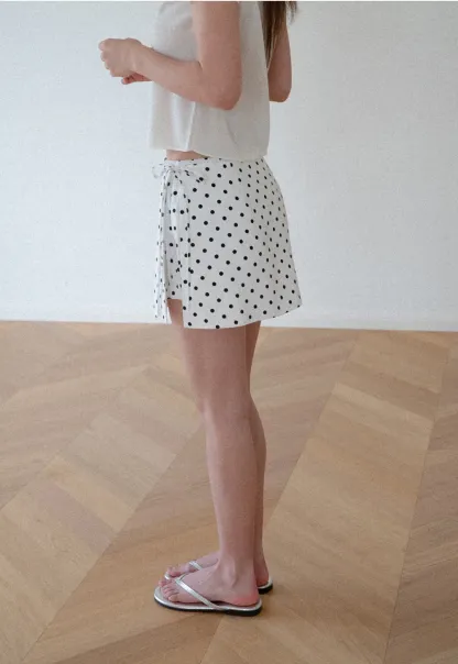 Polka Dot Wrap Skirt