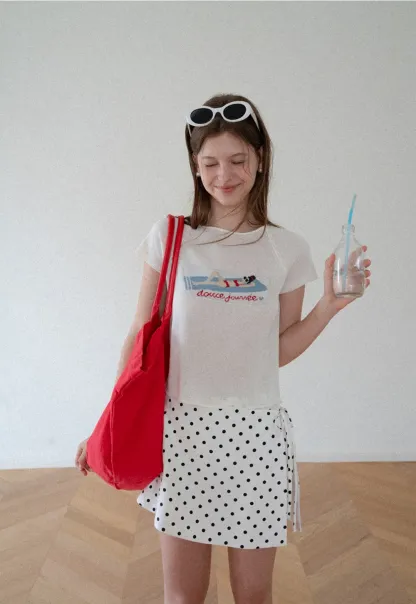 Polka Dot Wrap Skirt
