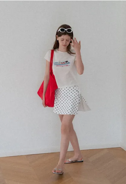 Polka Dot Wrap Skirt