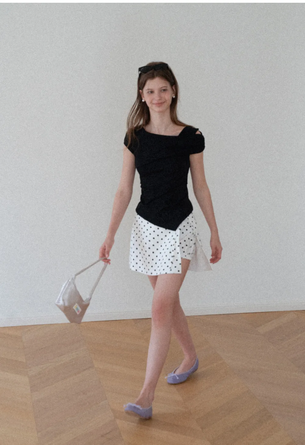 Polka Dot Wrap Skirt