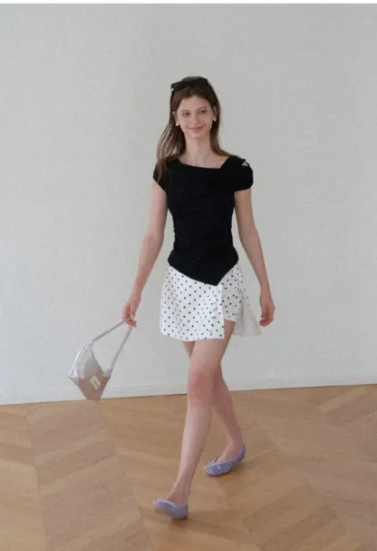 Polka Dot Wrap Skirt