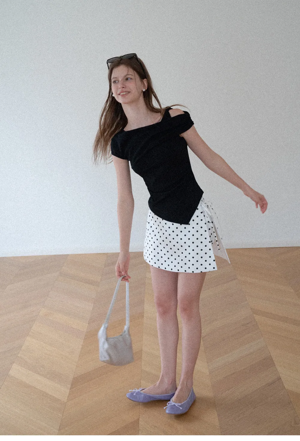 Polka Dot Wrap Skirt