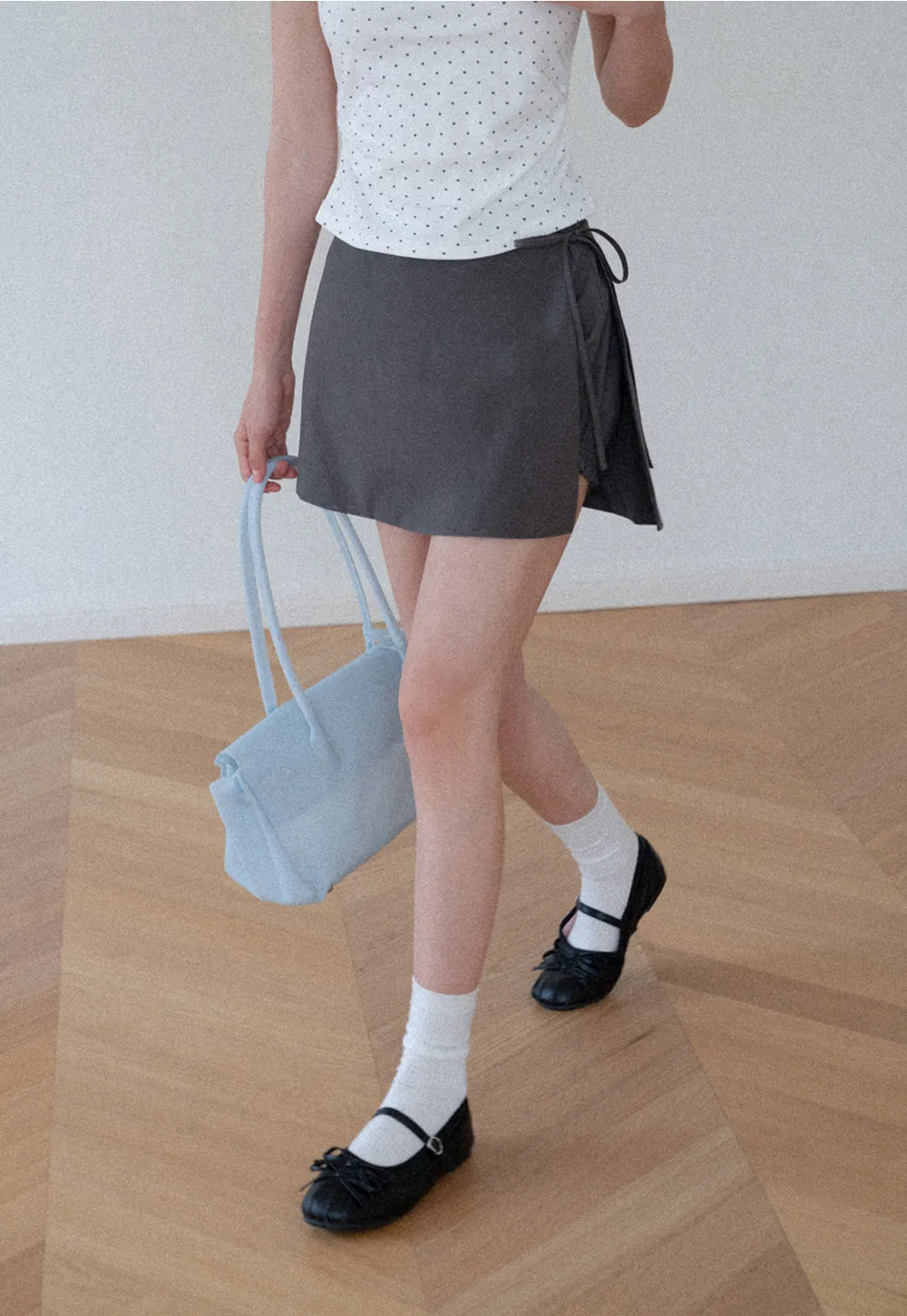 Polka Dot Wrap Skirt