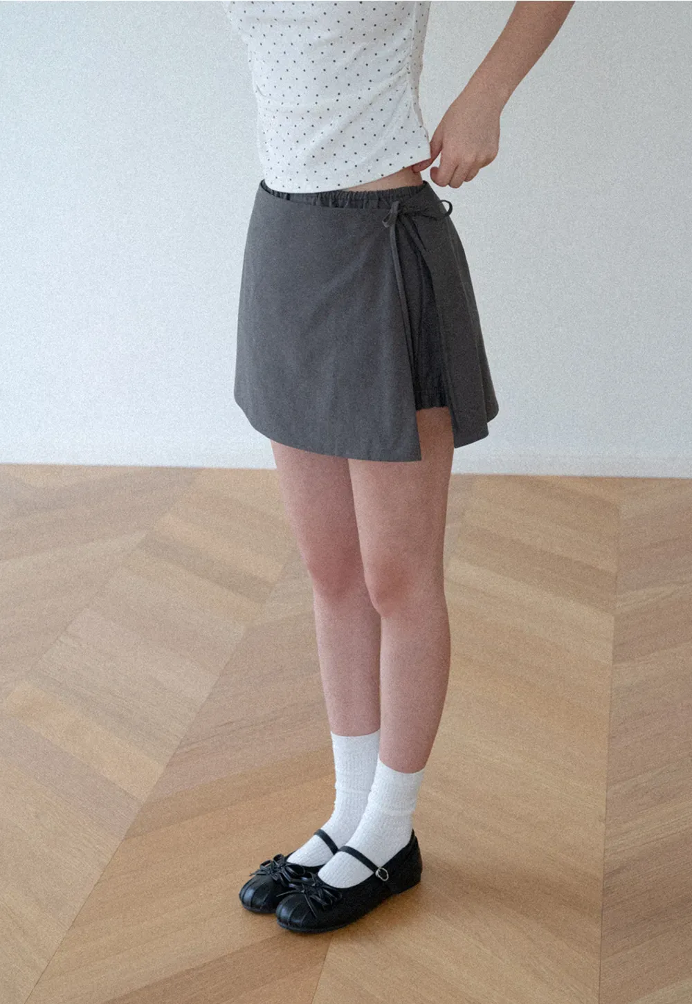 Polka Dot Wrap Skirt