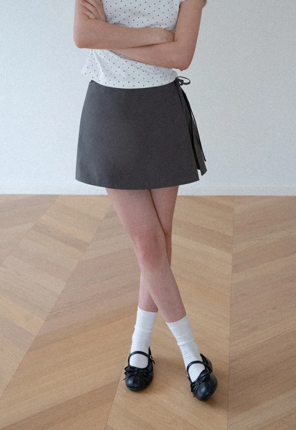 Polka Dot Wrap Skirt