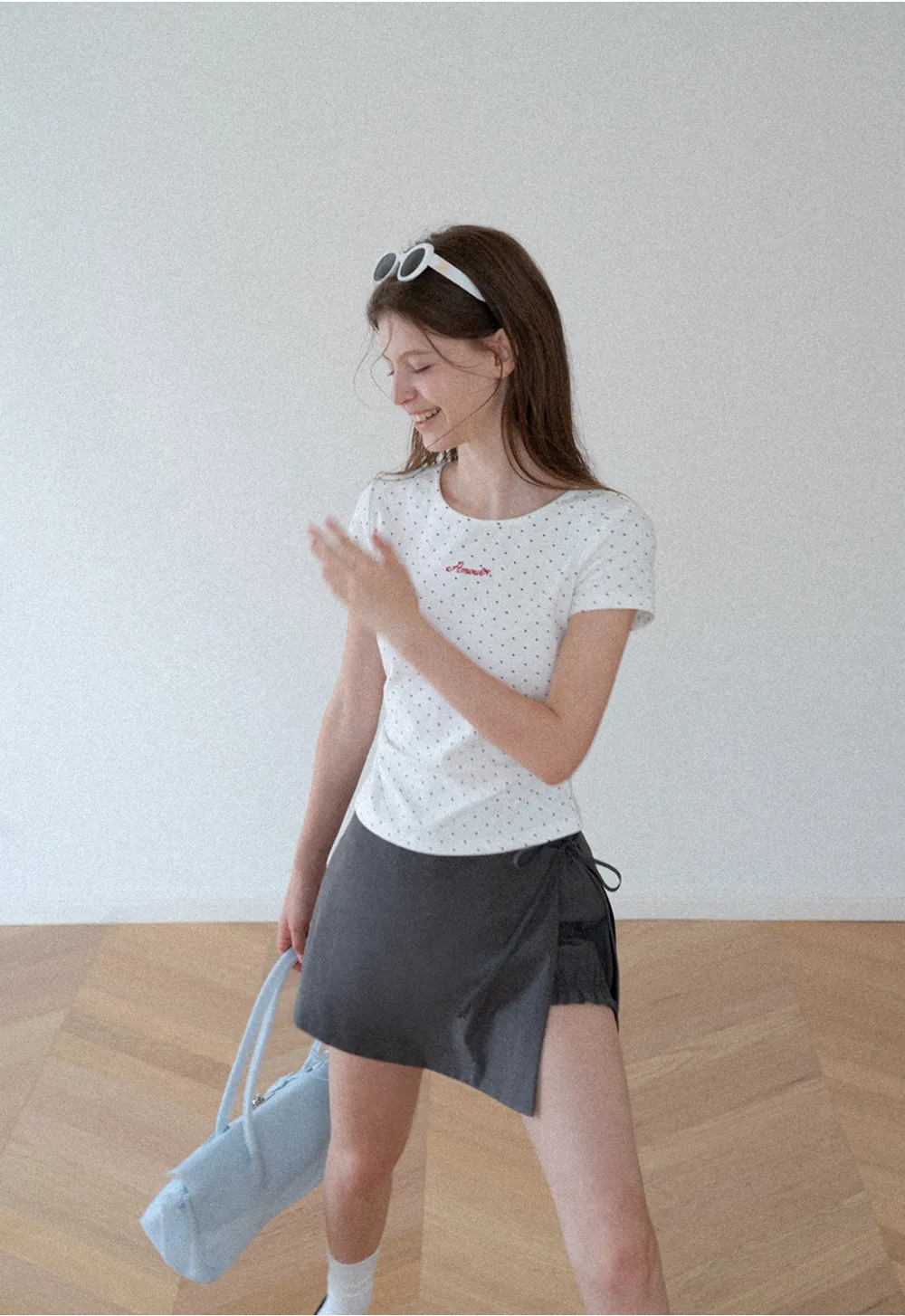 Polka Dot Wrap Skirt