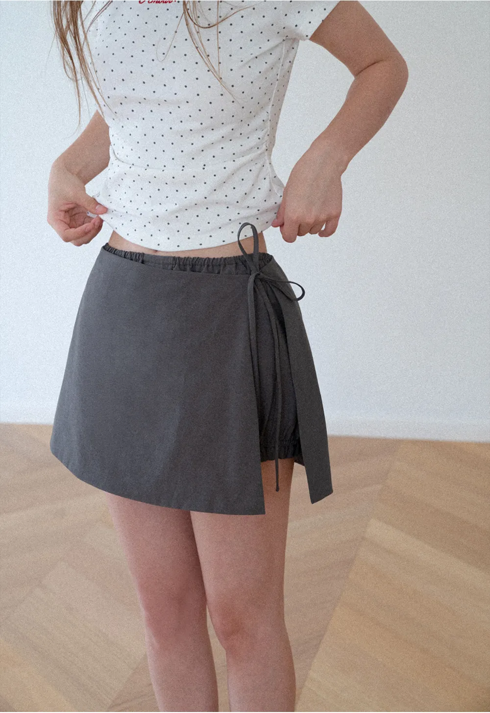 Polka Dot Wrap Skirt