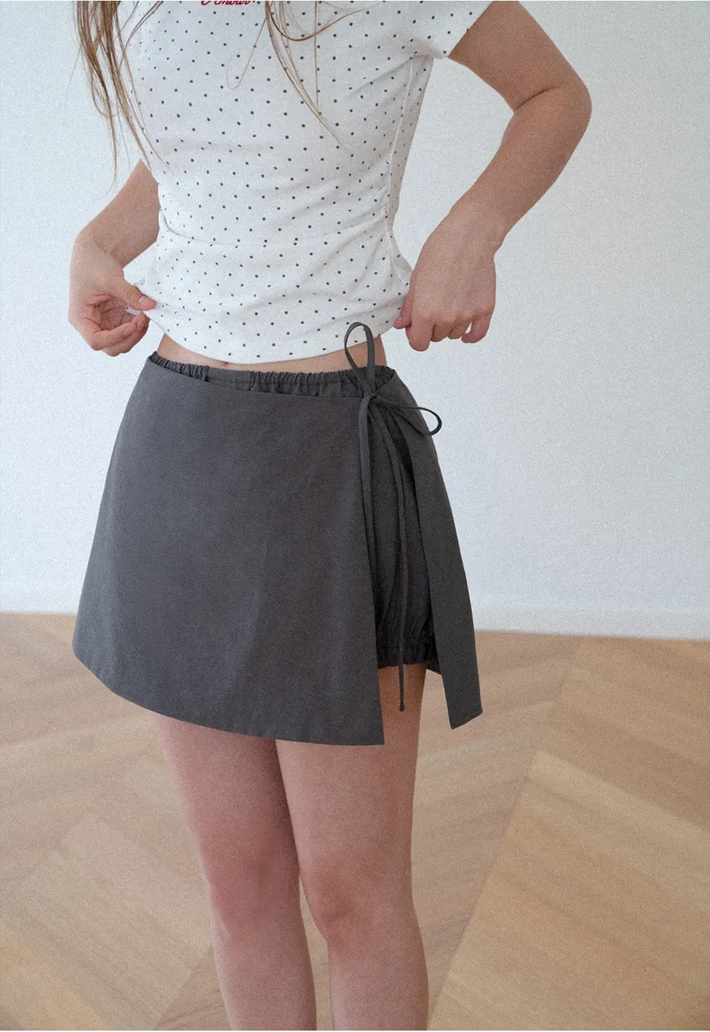 Polka Dot Wrap Skirt