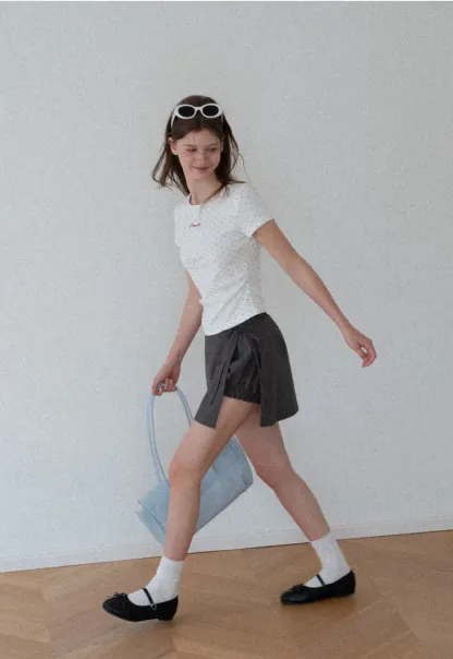 Polka Dot Wrap Skirt