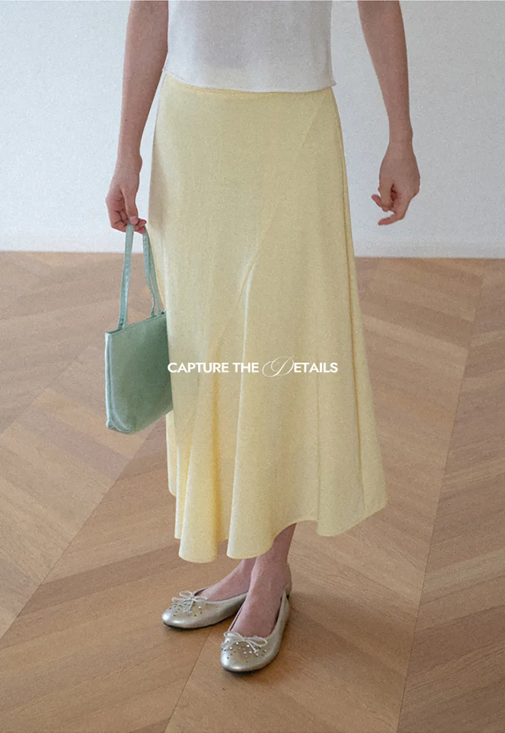 Asymmetrical Hem Flowing Midi Skirt