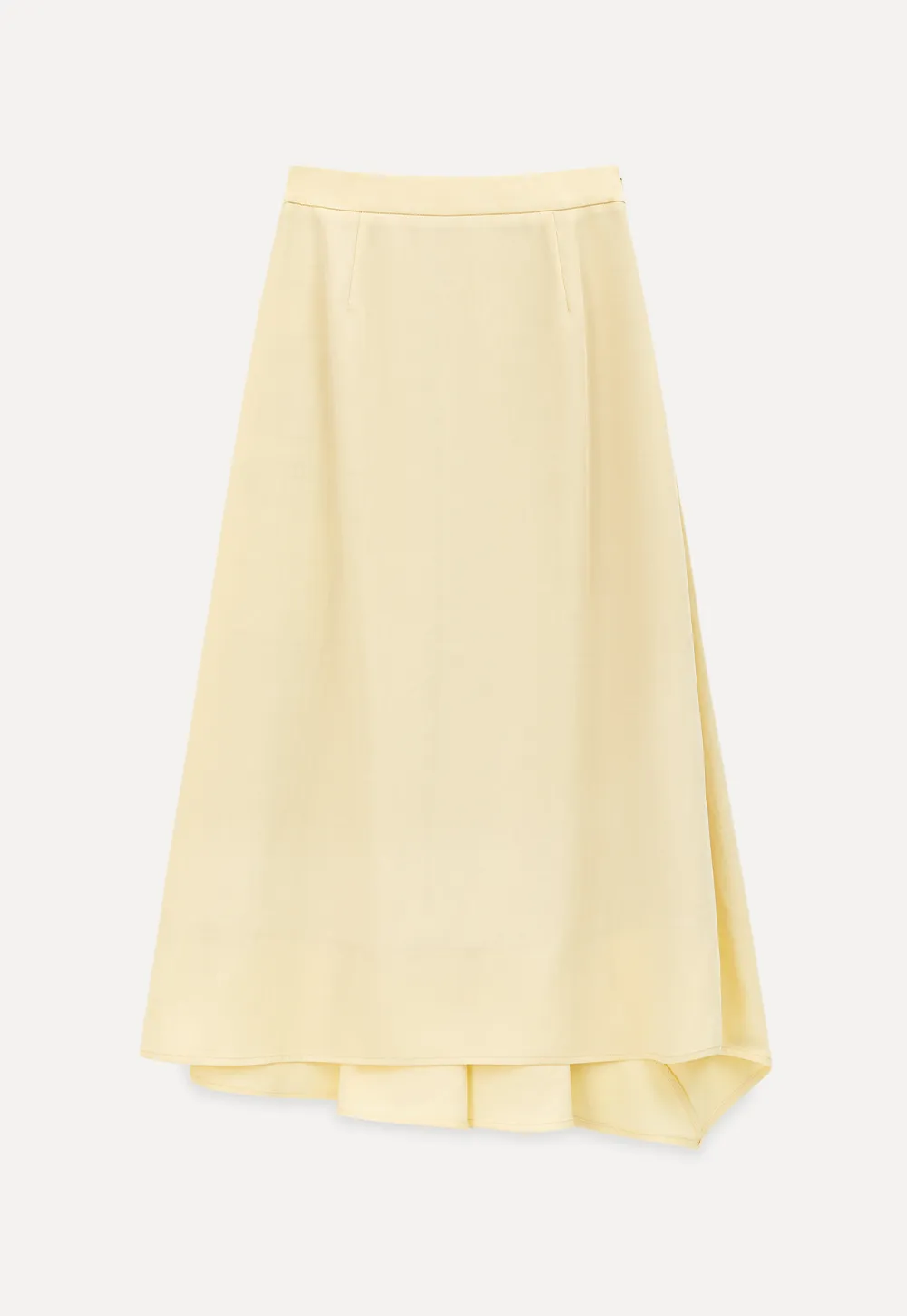 Asymmetrical Hem Flowing Midi Skirt