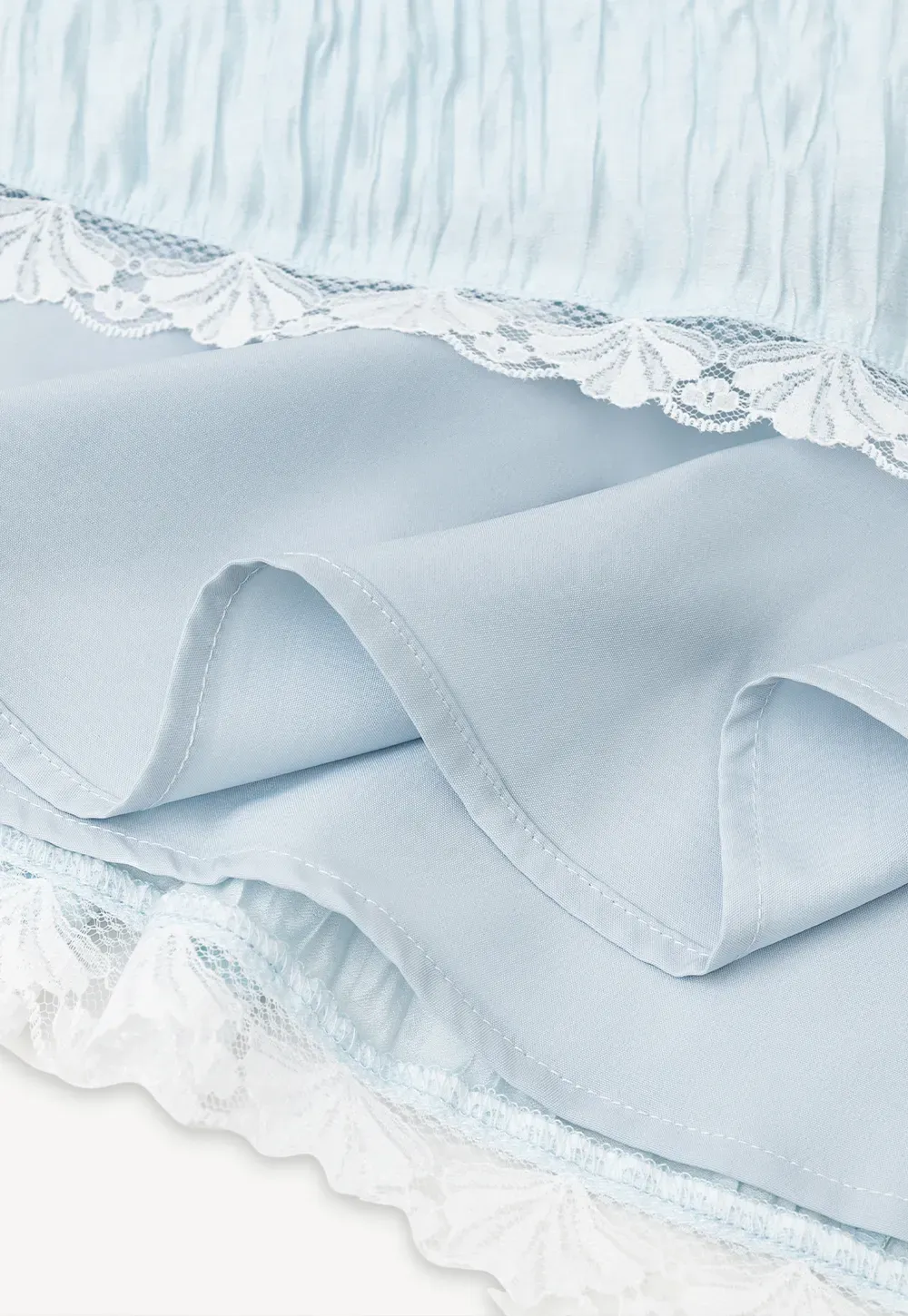 Lace Trim A Line Skirt