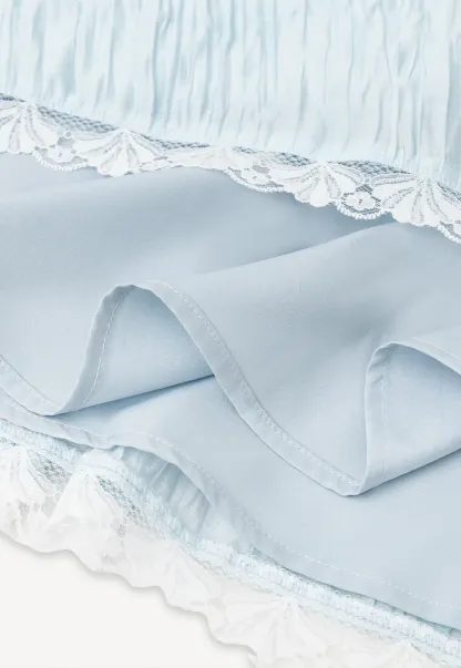 Lace Trim A Line Skirt