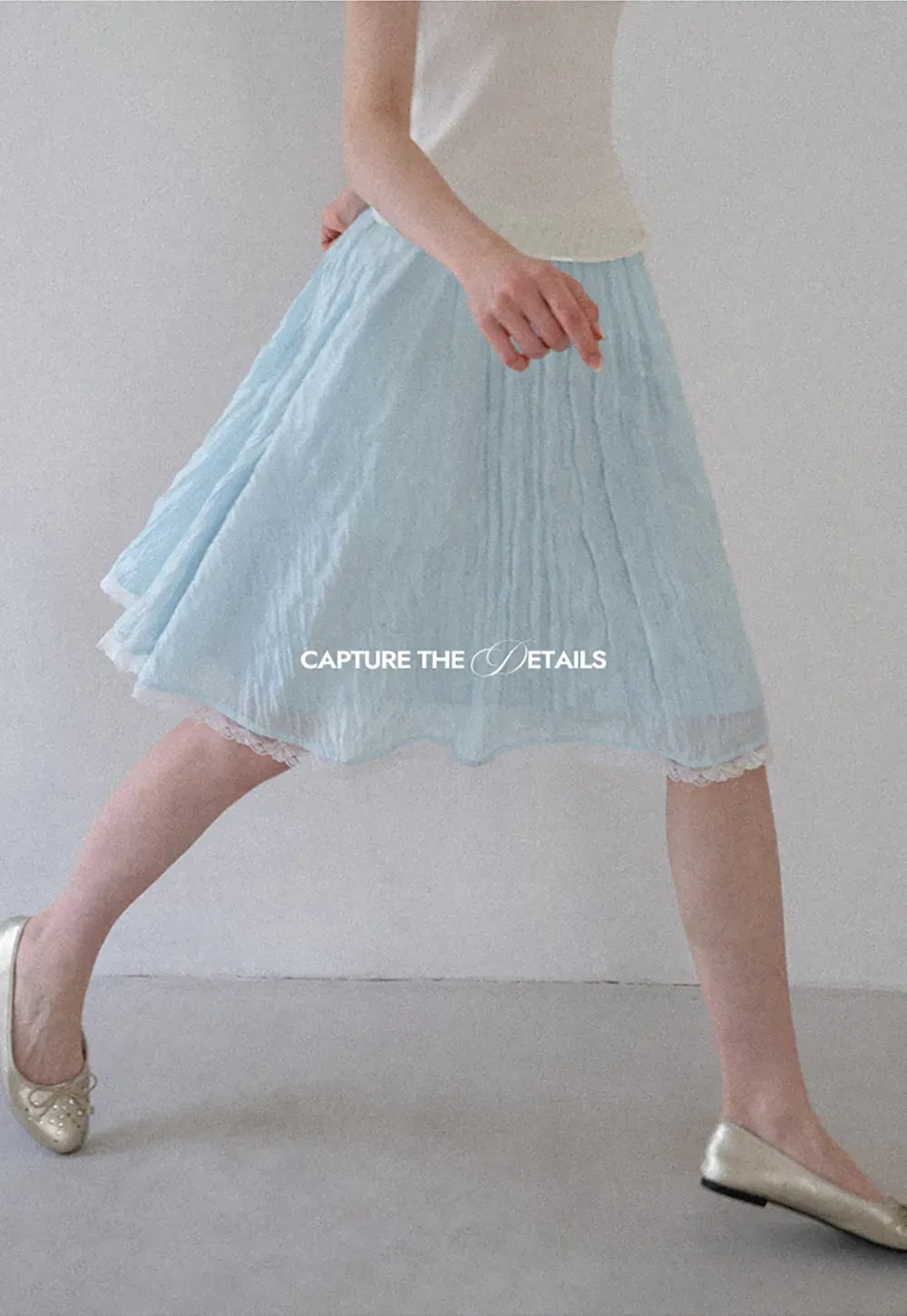 Lace Trim A Line Skirt