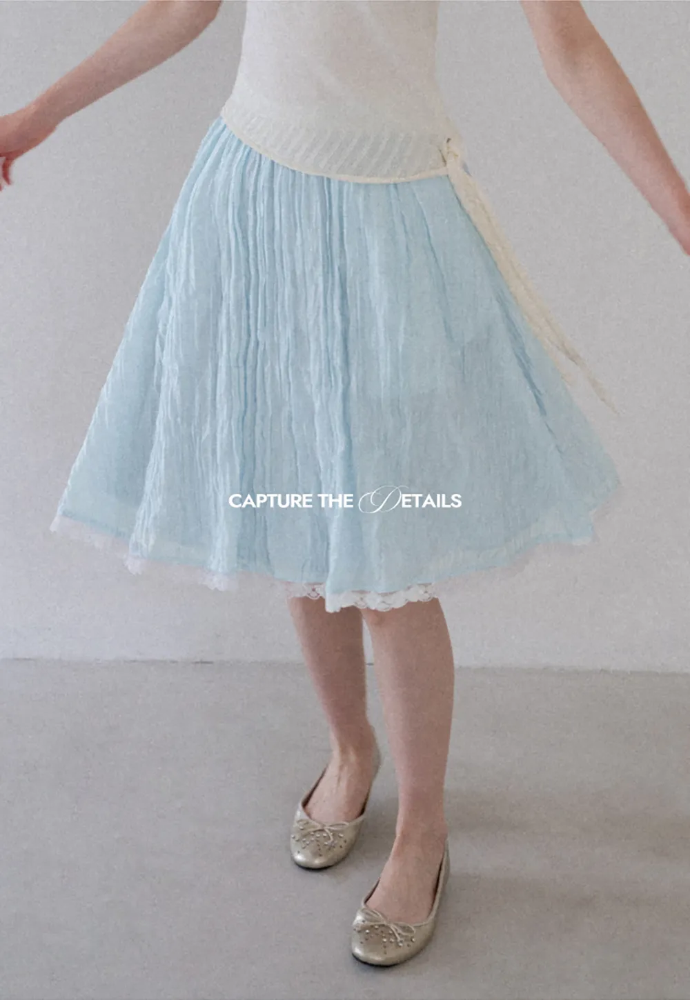 Lace Trim A Line Skirt