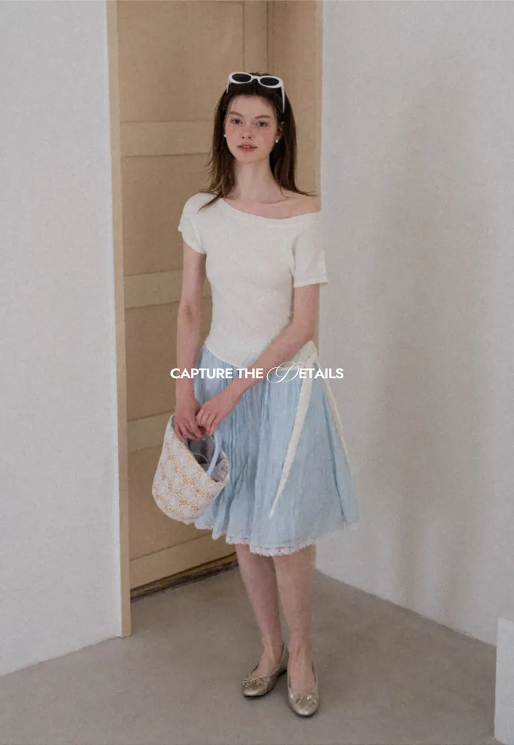 Lace Trim A Line Skirt
