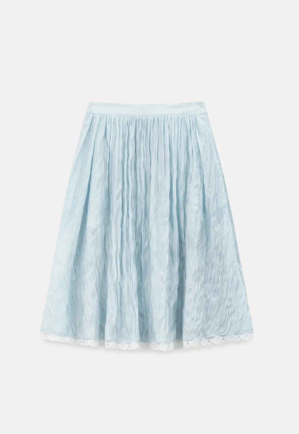 Lace Trim A Line Skirt