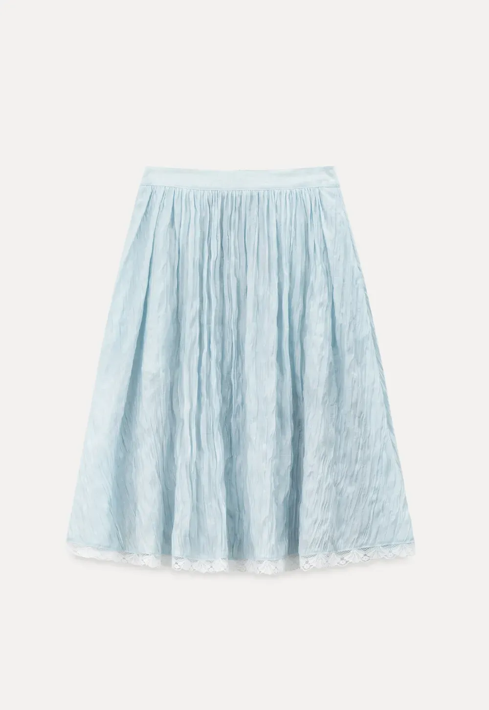 Lace Trim A Line Skirt