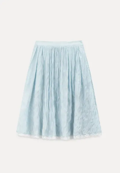 Lace Trim A Line Skirt