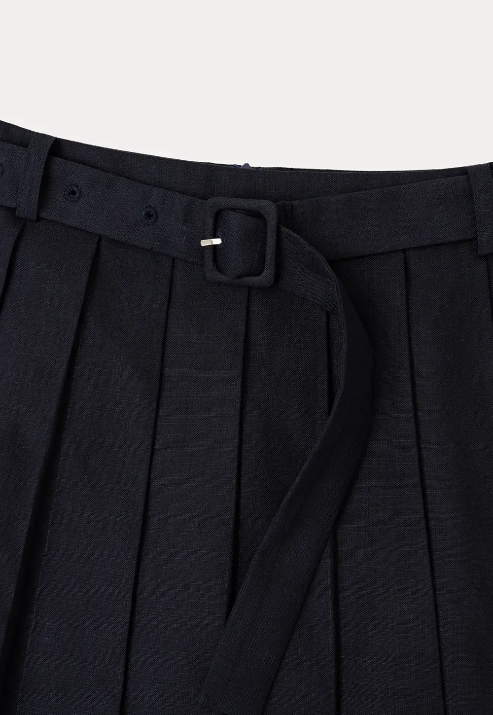 High Waist Pleated A Line Skirt