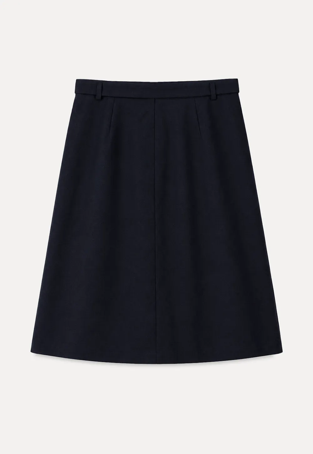 High Waist Pleated A Line Skirt