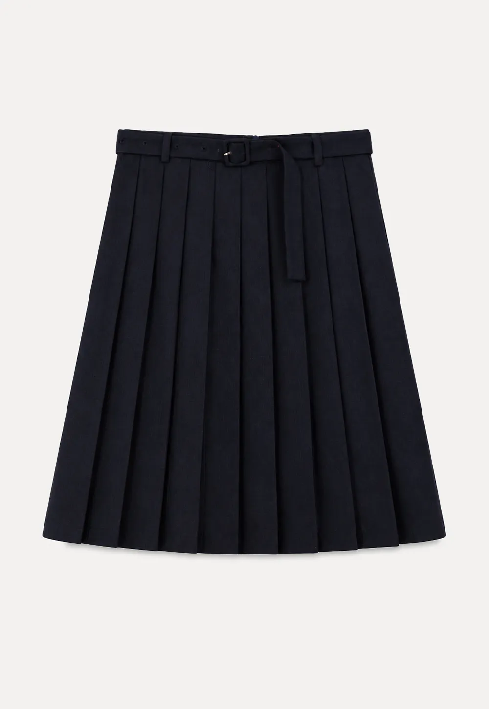 High Waist Pleated A Line Skirt