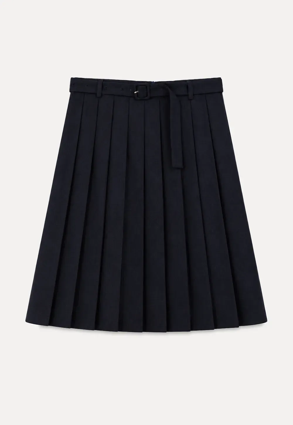 High Waist Pleated A Line Skirt